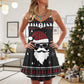 Christmas Rooftop Santa Click V-Neck Sleeveless Cami Dress For Festivals Travel And Relaxed Casual Summer Wear