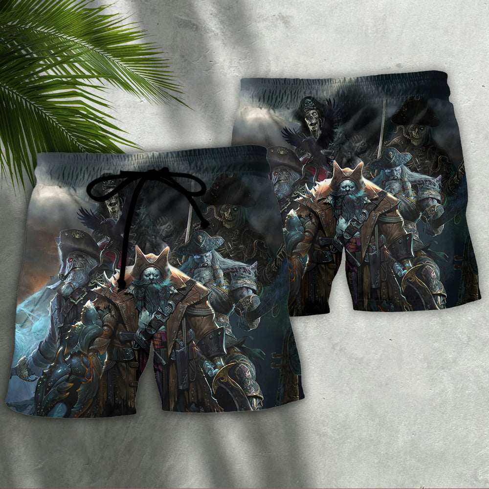 Pirate Beach Shorts Pattern Detail For Sunny Day Adventures And Lightweight Summer Style