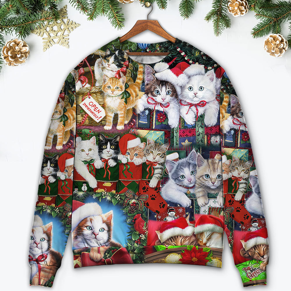 Cat Christmas Tree Merry Xmas Sweater For Seasonal Parties Cozy Gatherings And Thoughtful Holiday Gifts