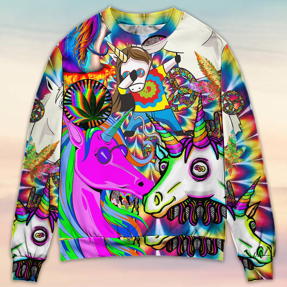 Hippie Unicorn Dream For Wonderland Sweater For Festival Adventures Vacations And Relaxed Daily Styling