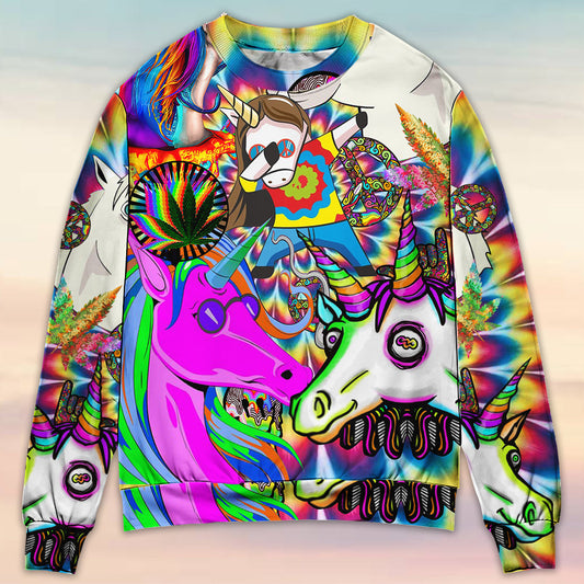 Hippie Unicorn Dream For Wonderland Sweater For Festival Adventures Vacations And Relaxed Daily Styling