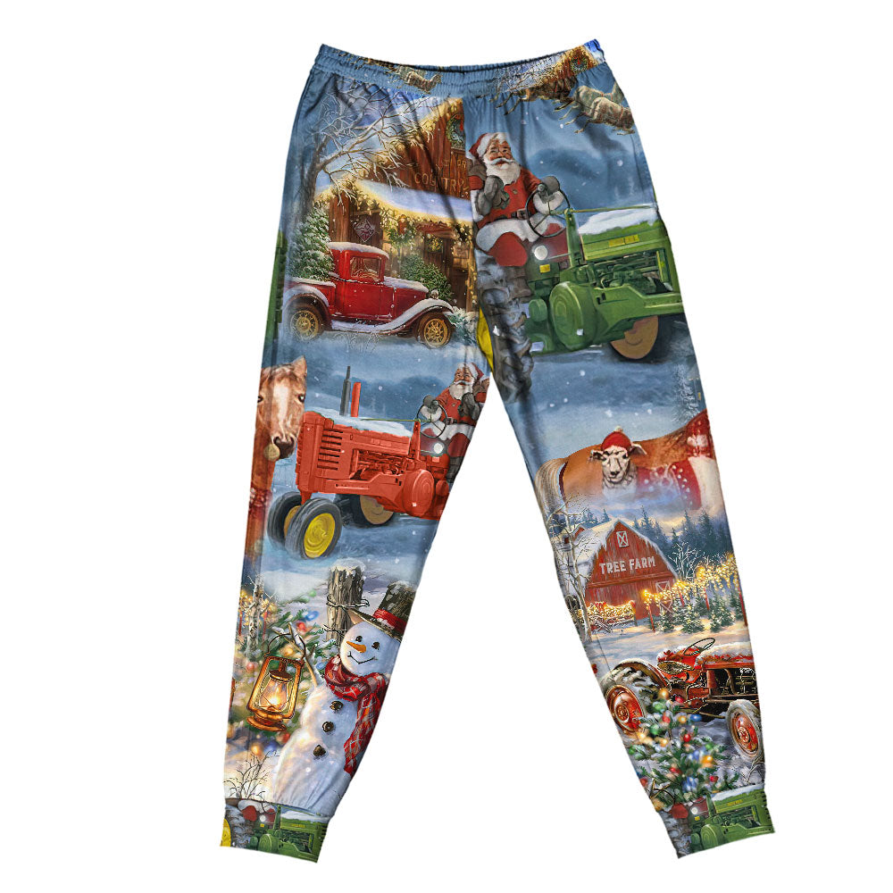 Farmhouse Christmas Happiness Short Sleeve Pajamas Set For Holiday Bedtime And Cozy Home Wear