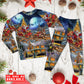 Santa Snowman Family Holiday Long Sleeve Pajamas Set For Christmas Sleepwear And Family Lounging