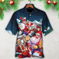 Electric Guitar Christmas Santa Hawaiian Shirt For Coastal Adventures And Warm Weather Wear