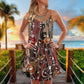 Sitar Player Awesome Quote V-Neck Sleeveless Cami Dress For Beach Trips Parties And Relaxed Warm Weather Style
