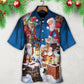 Christmas Santa Hawaiian Shirt Design View For Beach Days