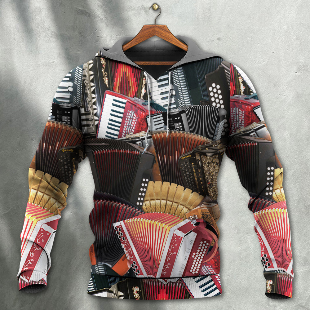 Accordion Gentleman Hoodie For Relaxed Streetwear Weekend Travel And Everyday Style
