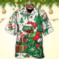 Dinosaur Rexmas Christmas Tree Fun Hawaiian Shirt Pattern View For Lightweight Everyday Style