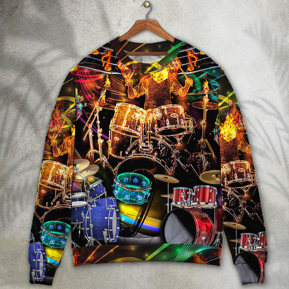 Drum Is My Colorful Light Sweater For Rehearsals Weekend Outings And Expressive Casual Styling