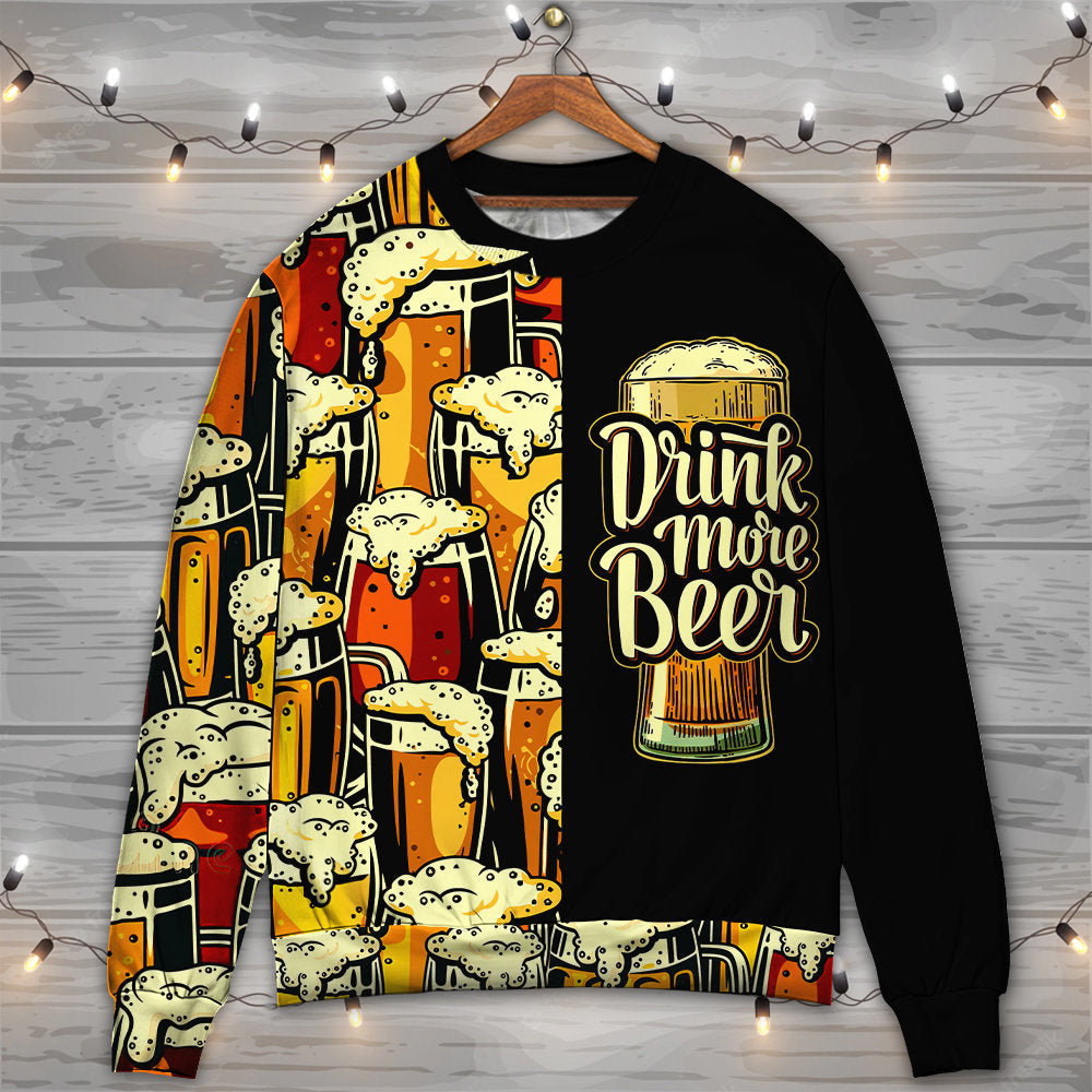 Beer Theme Fun Drinking Sweater For Distinctive Style Travel Adventures And Creative Gifts