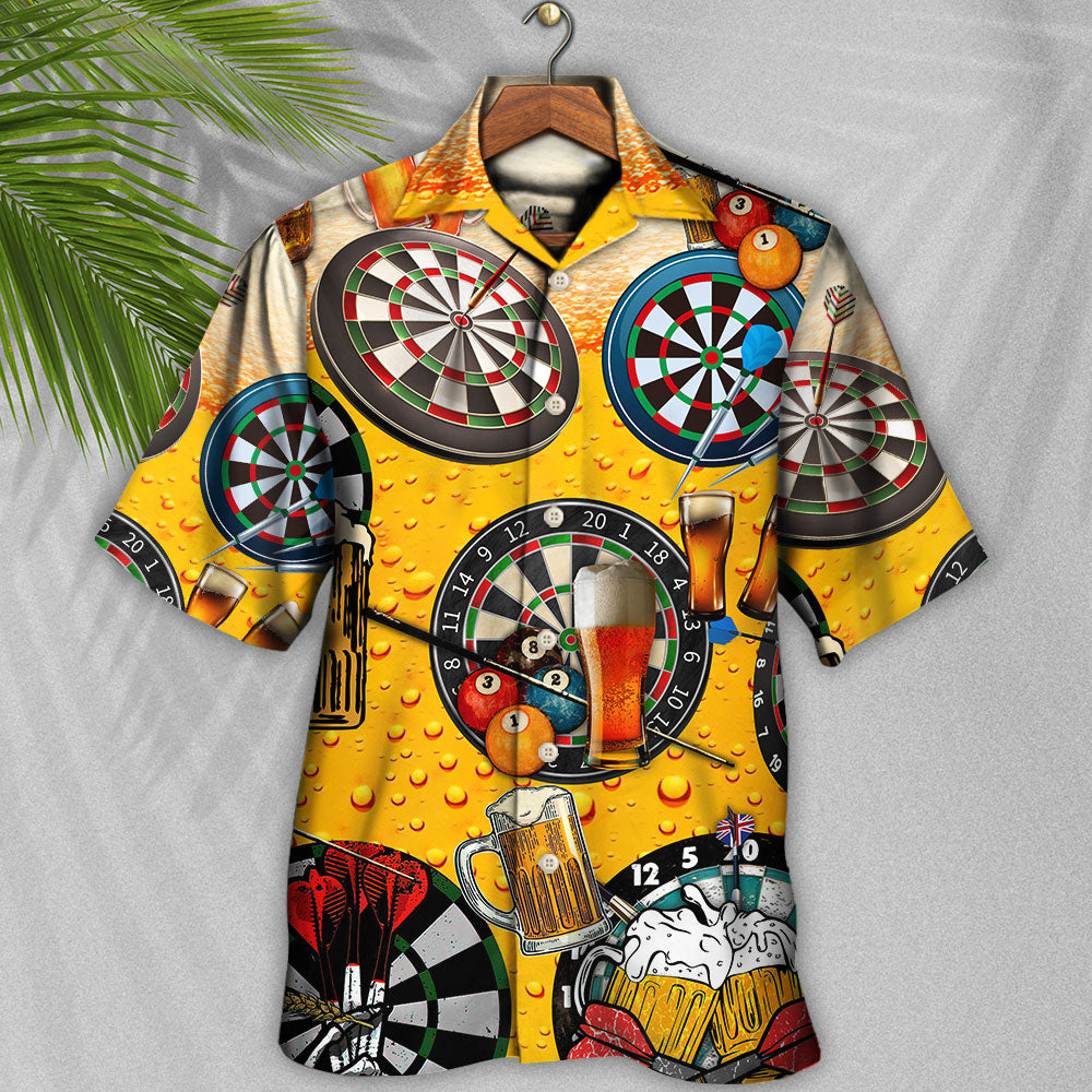 Dart Beer Hawaiian Shirt Pattern Detail For Vacation Travel And Daily Wear