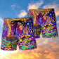 Hippie Colorful Beach Shorts Pattern Detail For Relaxed Weekends And Easy Warm Weather Wear