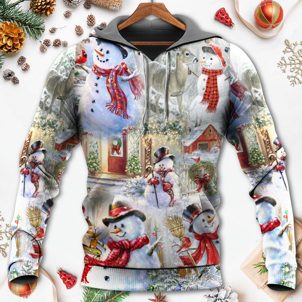 Christmas Snowman Hoodie For Holiday Gatherings Winter Travel And Seasonal Gifting