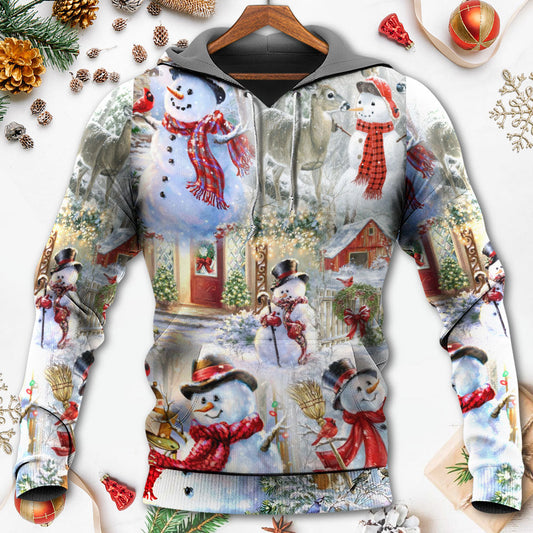 Christmas Snowman Hoodie For Holiday Gatherings Winter Travel And Seasonal Gifting