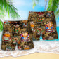 Funny Viking Map Beach Shorts Pattern View For Resort Days And Outdoor Activities