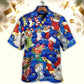 Festive Socks Christmas Tree Hawaiian Shirt Creative Print View For Casual Outings