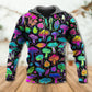 Neon Mushroom Leaf Hoodie For Boho Enthusiasts Seasonal Trips And Thoughtful Gifts