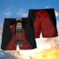 Classic Rock Electric Guitar Beach Shorts Pattern View For Vacation Travel And Outdoor Fun