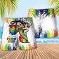 Rainbow Pride Beach Shorts Pattern Detail For Island Trips And Comfortable Daily Use