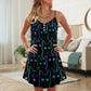 Cute Kitten Neon Art V-Neck Sleeveless Cami Dress For Playful Summer Getaways And Thoughtful Gift Giving