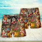 Happy Santa Holiday Season Of Joy Beach Shorts Design View For Comfortable Resort And Beach Styling