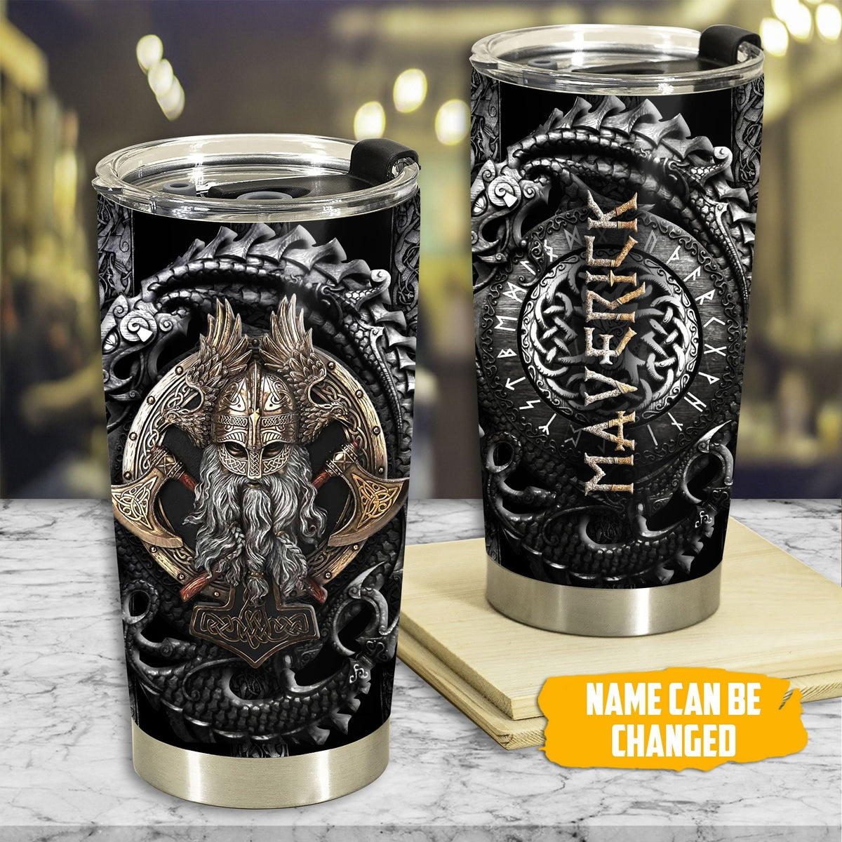 Viking Warrior Victory Valhalla Personalized 20 Oz Tumbler For Coffee Travel And Daily Drinks