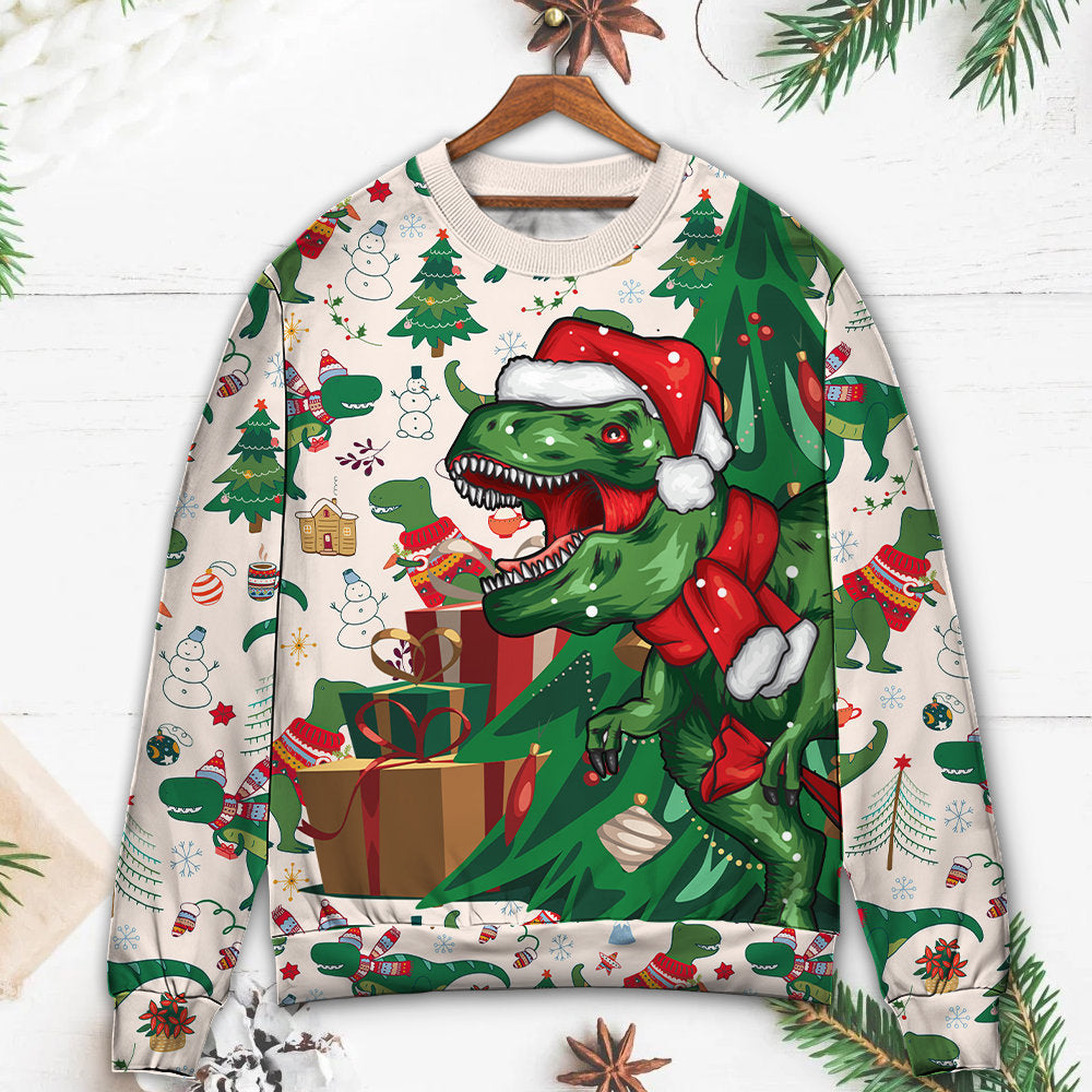 Christmas Dinosaurs Xmas Tree Merry Rexmas Sweater For Winter Celebrations Family Events And Thoughtful Gifting