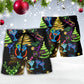 Christmas Cocktail Neon Party Beach Shorts For Beach Trips And Relaxed Vacation Styling