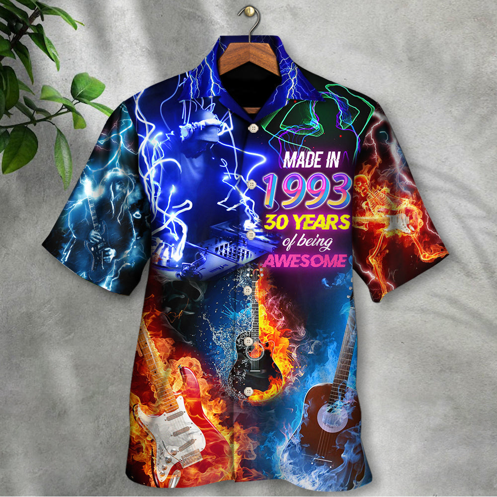 Neon Retro Music Hawaiian Shirt For Poolside Relaxation And Sunny Getaways