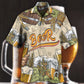 Funny Drink Beer Theme Hawaiian Shirt Fabric Pattern Detail For Vacation Style