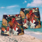 Chicken Farm Love Life Rustic Beach Shorts Pattern View For Coastal Holidays And Casual Activities