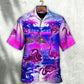 Flamingo Flock Pigeons Hawaiian Shirt Pattern View For Relaxed Warm Weather Outfits