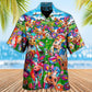 Floral Funny Cow Farm Hawaiian Shirt Artwork Detail For Tropical Trips And Casual Outings