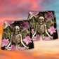 Skull Yoga Lotus Flower Lighting Beach Shorts For Beach Trips And Relaxed Vacation Styling