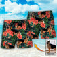 German Shepherd Tropical Floral Beach Shorts For Poolside Relaxation And Summer Adventures