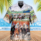 Horse Racing Wild Power Action Hawaiian Shirt Design Detail For Sunny Adventures And Casual Wear
