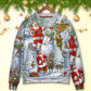 Christmas Santa Snowman Elf Happy Sweater For Holiday Travel Winter Outings And Cheerful Gift Giving