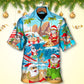 Island Christmas Santa Beach Hawaiian Shirt Summer Design Detail For Beach Days