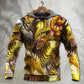Gold Fantasy Dragon Skull Hoodie For Bold Streetwear Seasonal Events And Comfortable Layering