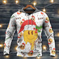 Hippie Christmas Groovy Santa Smile Face Hoodie For Seasonal Parties Casual Wear And Thoughtful Holiday Gifts