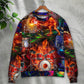Drum Is My Fire Skull Sweater For Fantasy Fans Casual Outings And Weekend Adventures