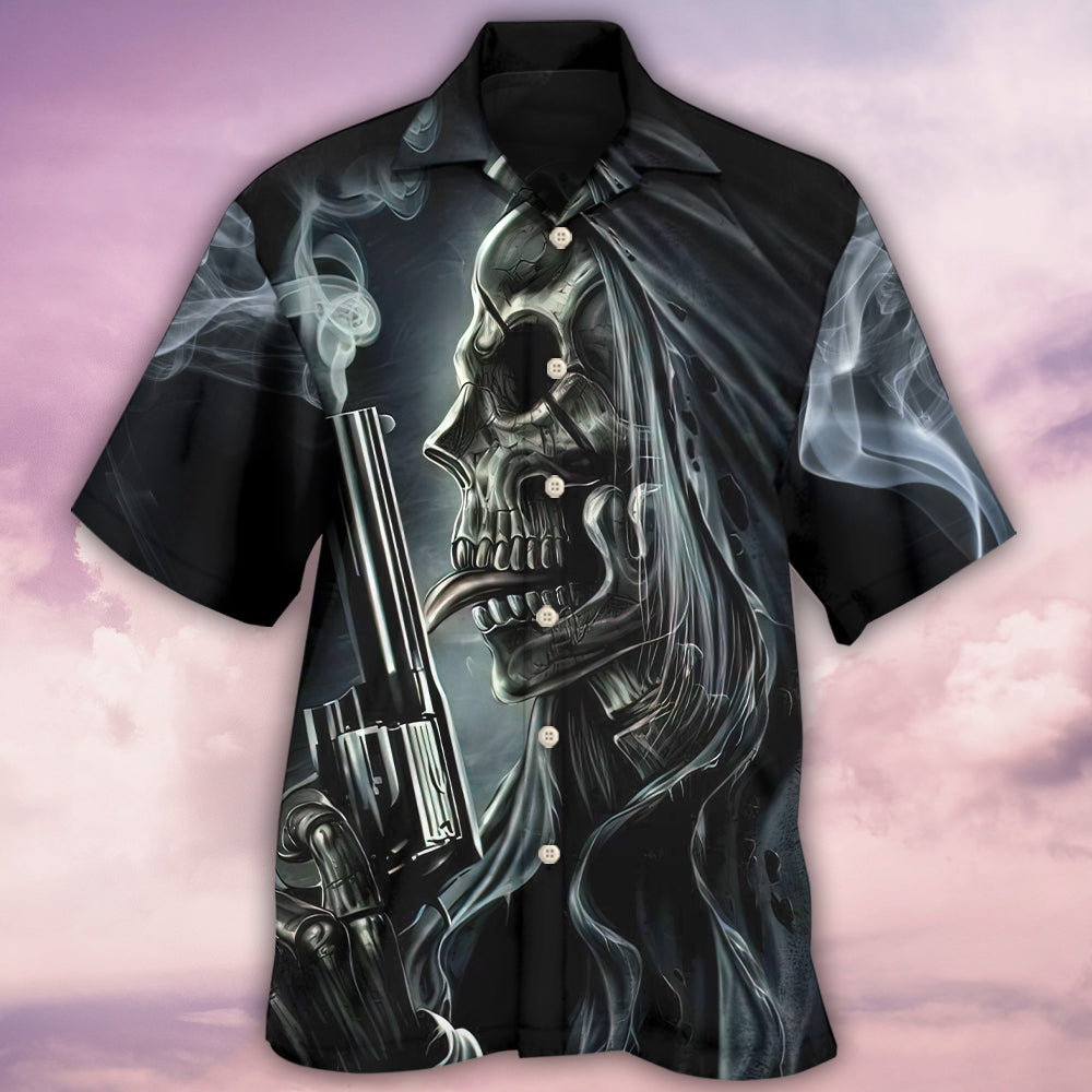 Skull I'll Put Trunk Hawaiian Shirt Design Detail For Sunny Adventures And Casual Wear