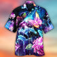 Floral Dreamy Skull Butterfly Lighting Hawaiian Shirt Design Detail For Beach Days And Holiday Travel