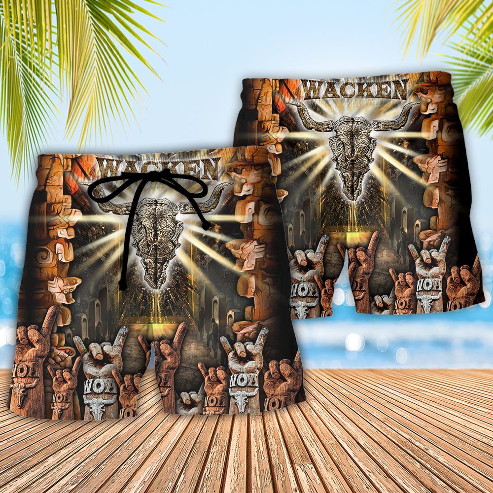 Music Beach Shorts Pattern Detail For Seaside Leisure And Relaxed Casual Wear