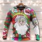 Colorful Hippie Christmas Psychedelic Santa Hoodie For Holiday Parties Weekend Outings And Cheerful Gift Giving