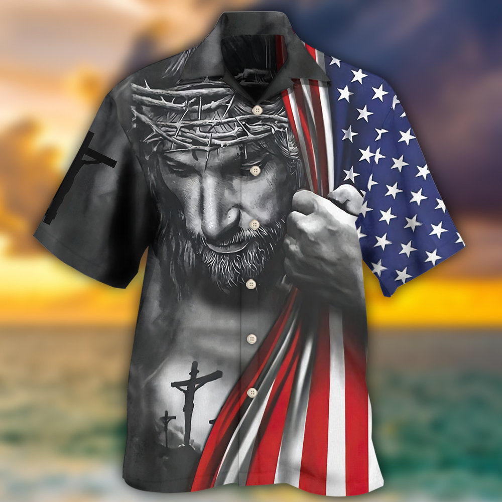 Faith American Nation Hawaiian Shirt Design View For Casual Summer Styling