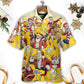 Festive Santa Christmas Hawaiian Shirt Front Pattern View For Resort Wear