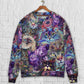 Cat Purple Trippy Sweater For Bohemian Style Festivals Travel And Casual Everyday Wear