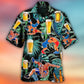 Tropical Beer Wrestling Hawaiian Shirt Design Detail For Sunny Adventures And Casual Wear
