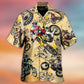 Vintage Motorcycle Motocross Biker Hawaiian Shirt Artwork View For Coastal Escapes And Resort Style